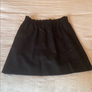 Jcrew Size 00 Black Skirt (97% Wool)
